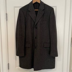 Saks Fifth Avenue Black Label Cashmere Herringbone Coat, 40S